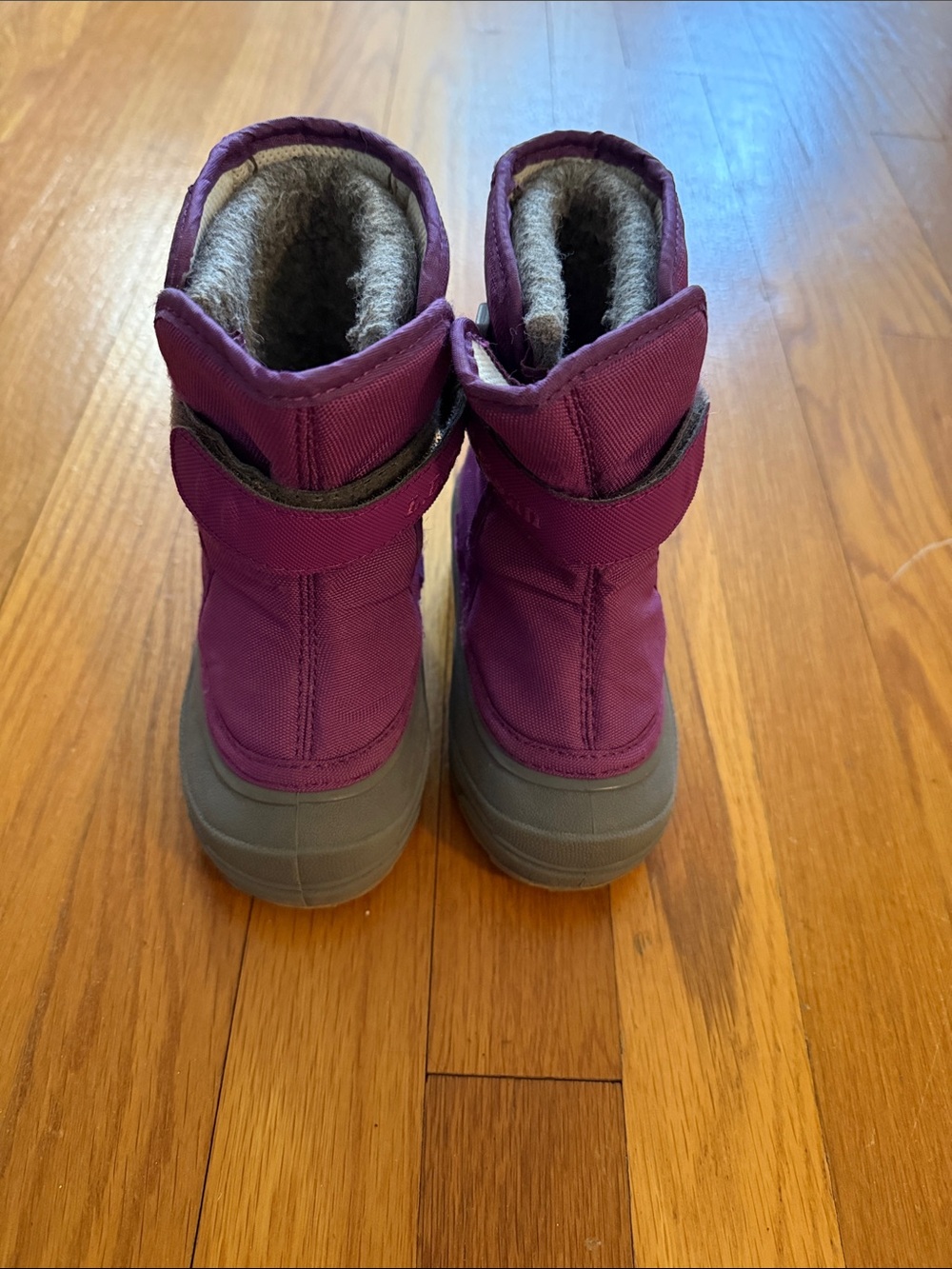 L.L. Bean Kids Purple Winter Snow Boots with Fleece Lining